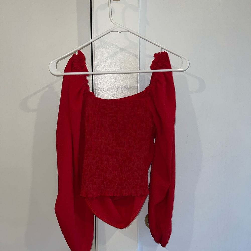 Simple Red Blouse